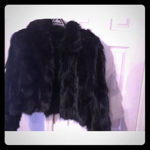 Black Fox Fur Jacket